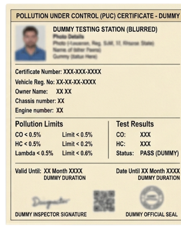 Pollution-certificate